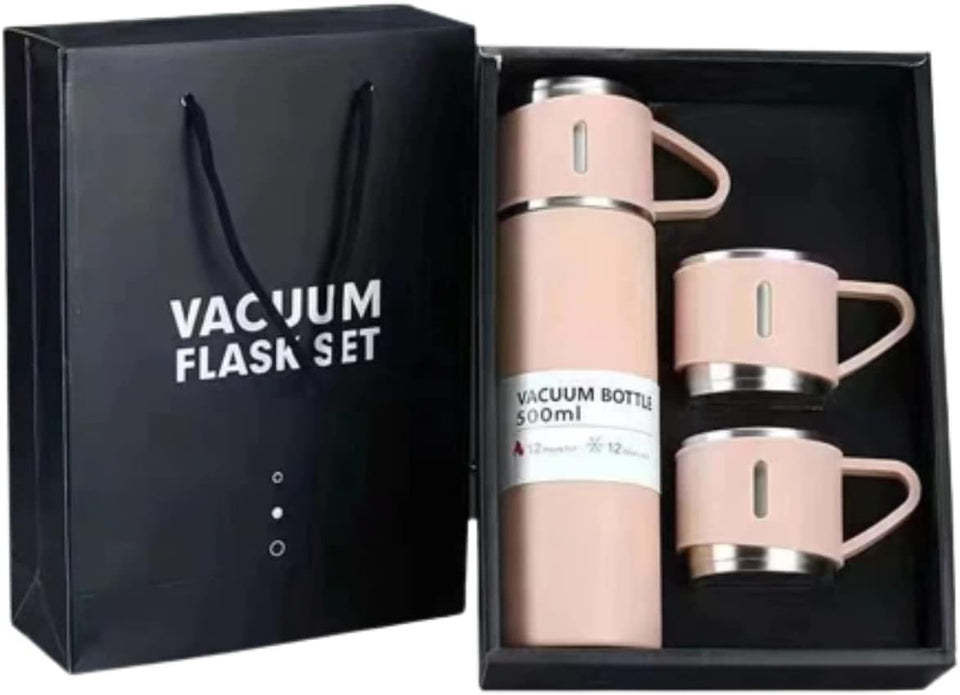 TERMO  DE ACERO INOXIDABLE CON TAZAS